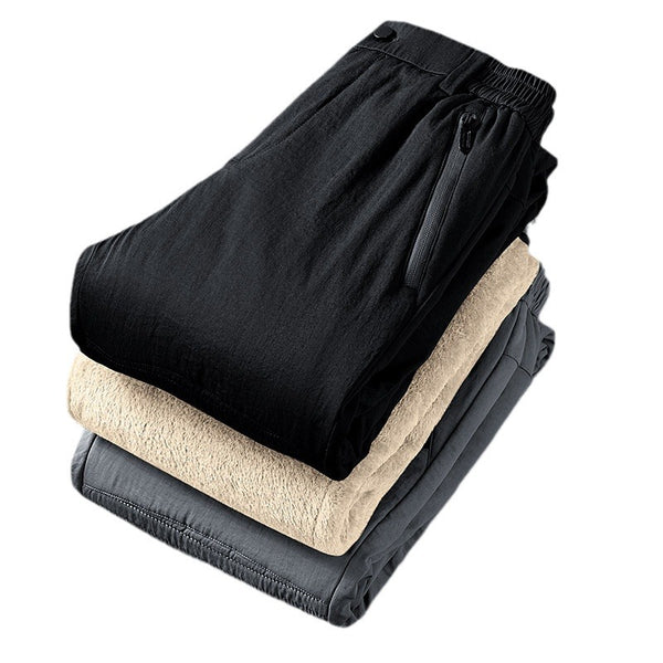 Pantalones Térmicos de Lana de Cordero y Algodón para Hombre - Invierno Resistente al Frío