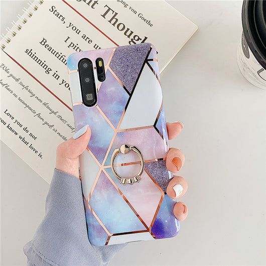 Funda para teléfono con mármol mosaico y acabado electrochapado - Image 8