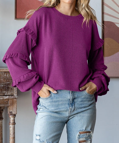 Blusa Elegante con Mangas Linterna y Encaje - Image 13