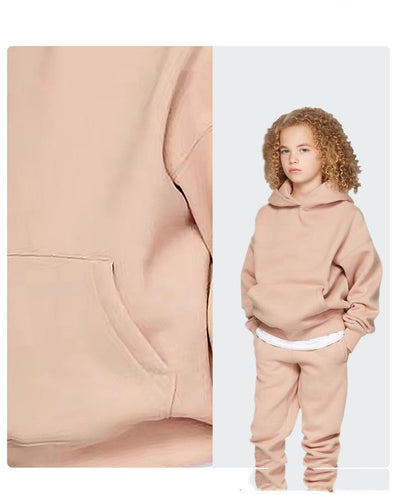 Sudadera Deportiva Infantil de Terciopelo con Capucha - Colores Sólidos - Image 25