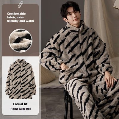 Pijama Talla Grande para Hombre de Manga Larga Cálido y Cómodo - Image 8