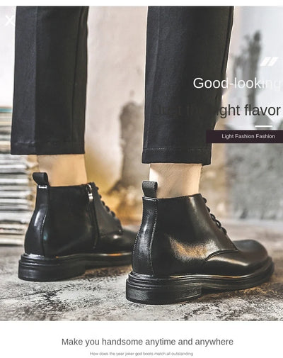 Botas Martin de Caña Alta con Cierre y Punta Afilada para Hombre - Image 7