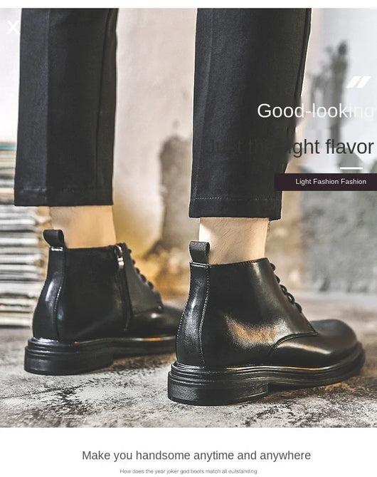 Botas Martin de Caña Alta con Cierre y Punta Afilada para Hombre - Image 7