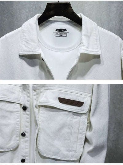 Chaqueta Denim Casual con Solapa para Hombre - Image 12