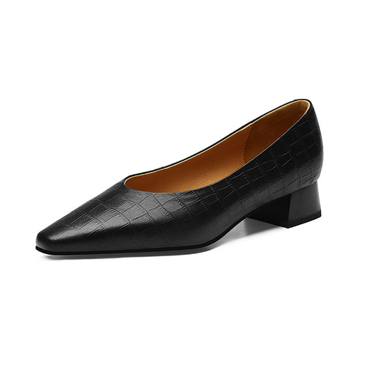 Zapatos de Punta Fina con Tacón Bajo y Plataforma Gruesa para Mujer - Image 6