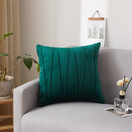 Funda de Almohada Terciopelo Plisada Premium para Sofá y Cabecera - Image 27