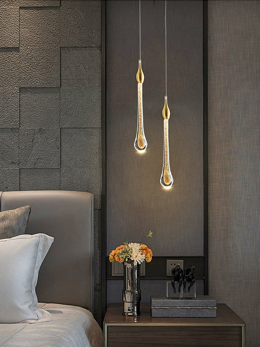 Lámpara Colgante Gota de Cristal para Dormitorio y Restaurante - Image 8