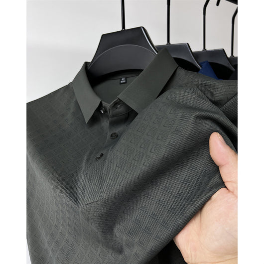 Camiseta Elegante de Seda de Hielo de Manga Corta para Hombre - Image 3