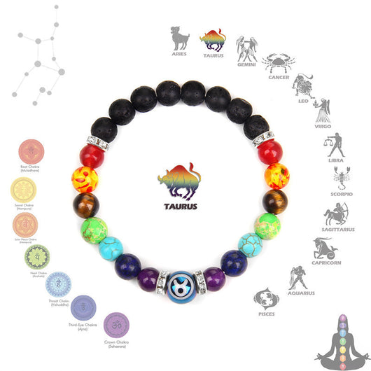 Pulsera de Pareja Constelaciones con los Siete Chakras para Meditación - Image 9