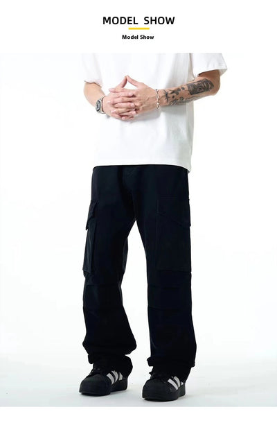 Overoles Americanos para Hombre con Bolsillos Amplios y Diseño Plisado - Image 12