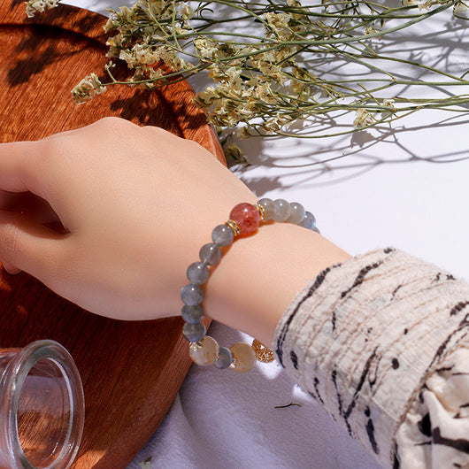 Pulsera de Cristal Amarillo Viento Frío - Regalo Perfecto para Tanabata - Image 4