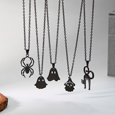 Collar con Dije de Calabaza y Fantasma para Halloween - Image 4