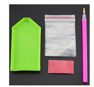 Kit Pintura de Diamantes 5D Peonía y Rosa - Punto de Cruz - Image 3
