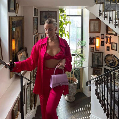 Conjunto de Tres Piezas: Chaleco, Camisa y Pantalón Recto para Mujer - Image 14