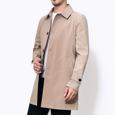 Abrigo Casual de Solapa Larga para Hombre - Cortavientos Versátil - Image 11