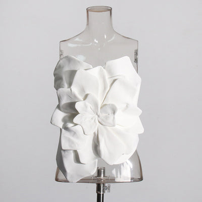 Top Tubo Backless con Flores 3D - Image 8