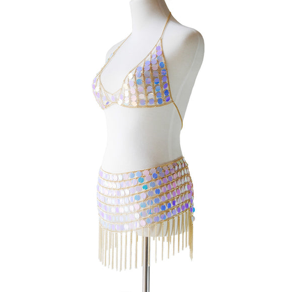 Vestido de Lentejuelas Brillante para Fiesta Nocturna