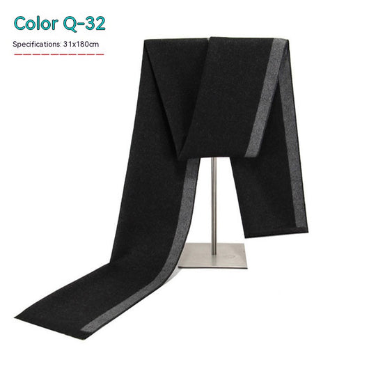 Bufanda de Invierno Rayada en Cashmira Artificial para Hombre - Image 32