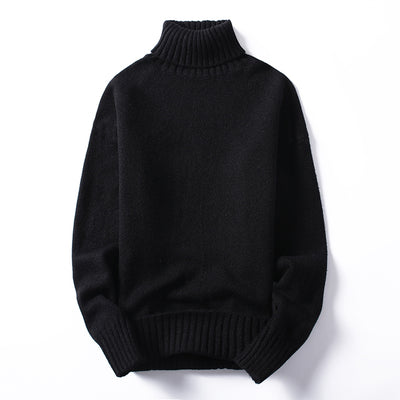 Suéter Cuello Alto para Hombre - Pullover Casual Invierno Colores Sólidos - Image 12