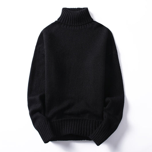 Suéter Cuello Alto para Hombre - Pullover Casual Invierno Colores Sólidos - Image 12