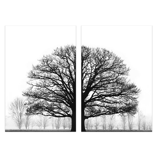 Cuadro Decorativo Moderno Árboles Invernales en Blanco y Negro - Image 7