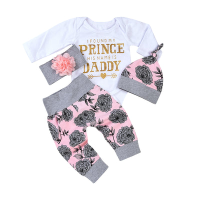Set de 4 Piezas Enterizo para Bebé Niña - Diseño Europeo Moderno - Image 2