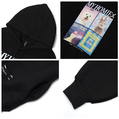 Sudadera Estampada Animal con Capucha Holgada para Parejas - Image 7