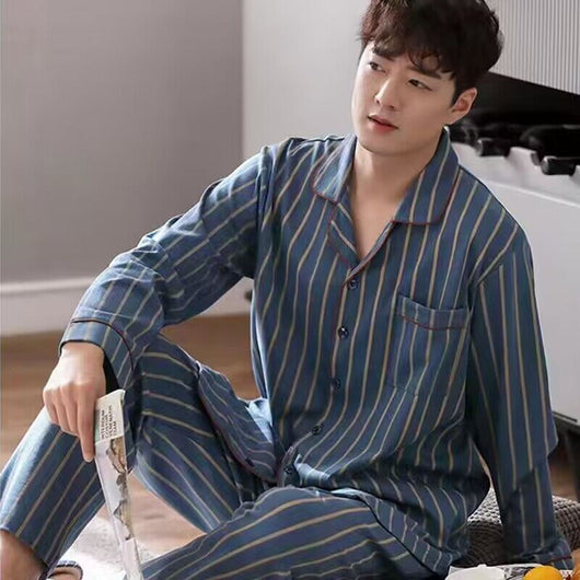 Pijama Hombre Algodón Ligero - Conjunto Cómodo para Casa Otoño Invierno - Image 6