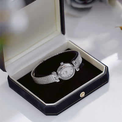 Reloj de Plata Minimalista Lujo Temperamento Clásico - Image 4