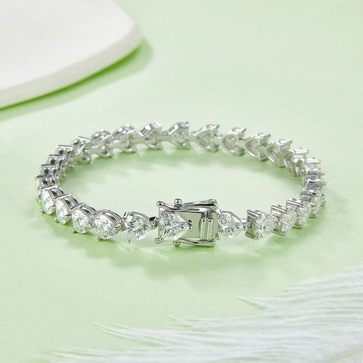 Pulsera de Plata 925 Baño de Platino 18k con Diamantes - Image 4