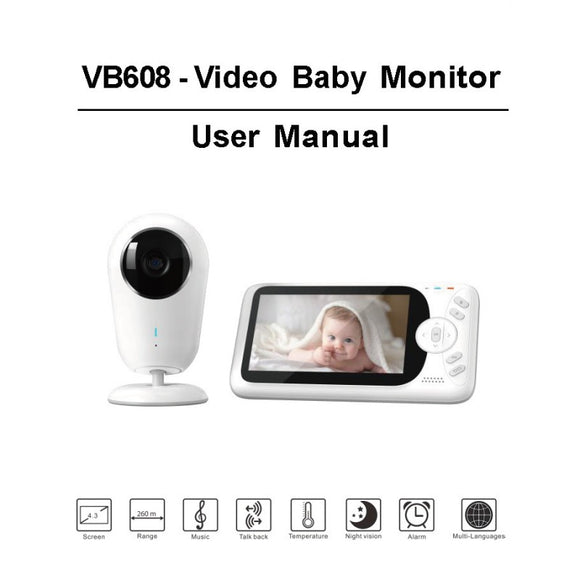 Monitor para Bebé con Pantalla Digital 4.3 Pulgadas