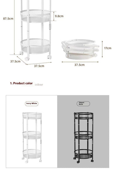 Carrito Organizador Plegable Multiusos para Frutas, Verduras y Snacks - Image 15