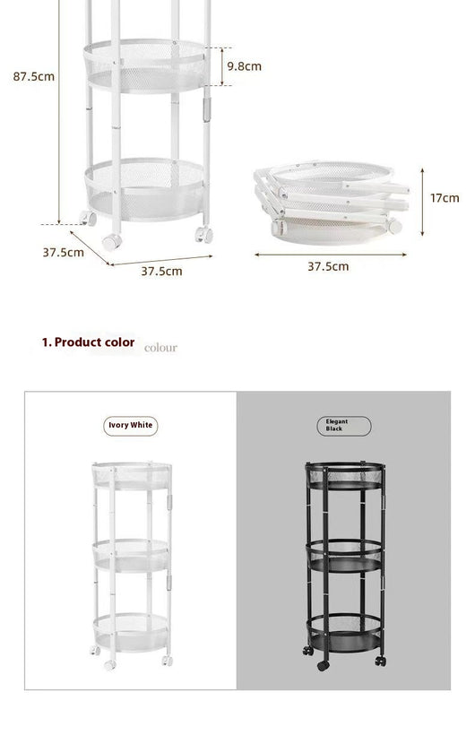 Carrito Organizador Plegable Multiusos para Frutas, Verduras y Snacks - Image 15