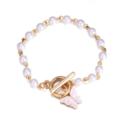 Pulsera de Perla con Dije Mariposa Hada - Elegancia Femenina - Image 7