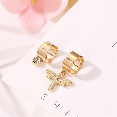 Clip Auricular en U con Diamante de Abeja - Diseño Ancho Pequeño - Image 8