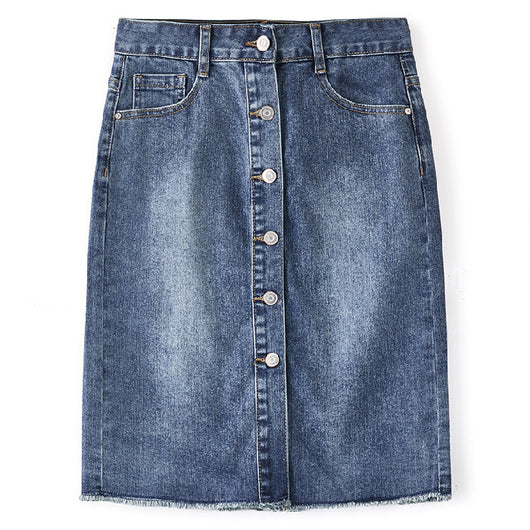 Falda Slim con Abertura Frontal y Botones Reductores - Image 8