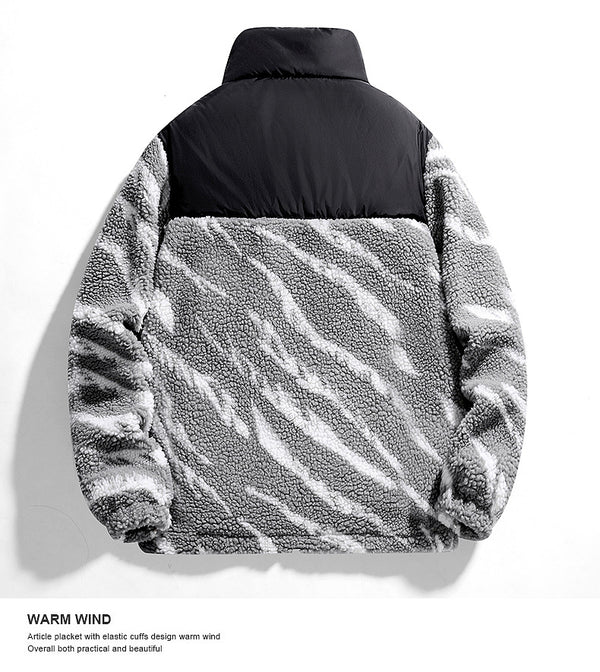Abrigo Deportivo Hombre Otoño Contraste Colores Oversized