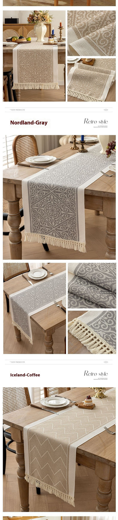 Mantel Largo de Algodón y Lino para Comedor - Image 22
