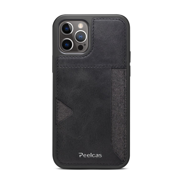 Funda de Cuero para Celular con Compartimentos para Tarjetas