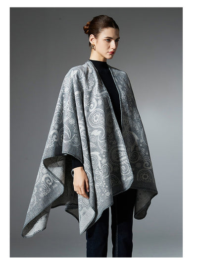 Chal Cruzado de Lana Jacquard con Estampado Paisley - Image 25