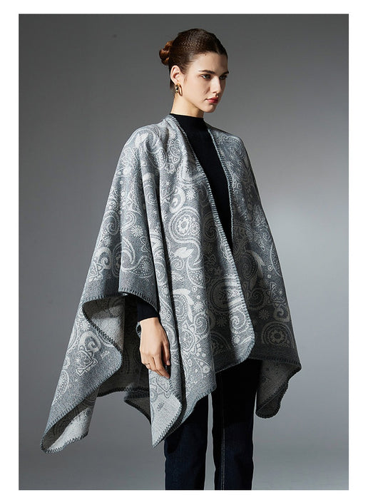 Chal Cruzado de Lana Jacquard con Estampado Paisley - Image 25