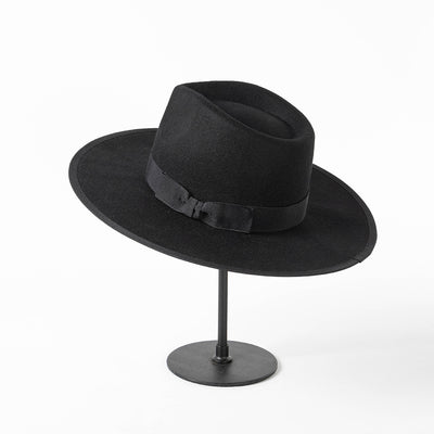 Sombrero de Lana Retro Jazz con Lazo y Corona Elegante - Image 15