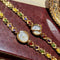 Reloj Elegante para Mujer con Gemas Arcoíris y Diseño Vintage