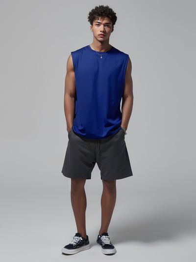 Camiseta Suelta sin Mangas para Hombre - Diseño Liso y Versátil - Image 22
