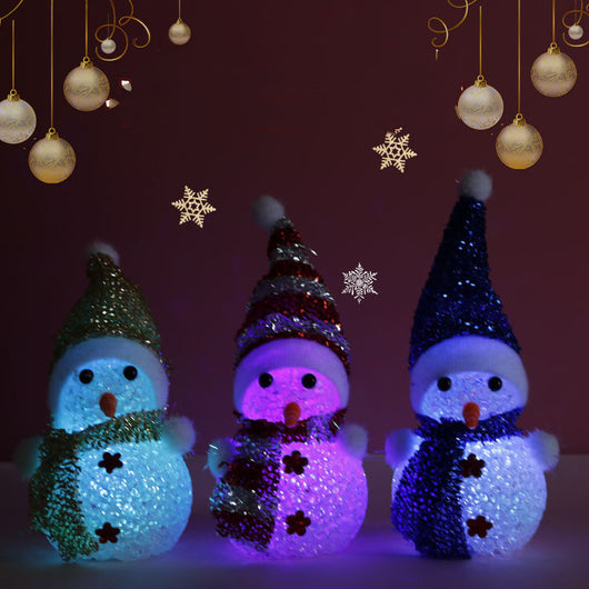 Muñeco de Nieve Navideño Luminoso con Partículas LED Multicolor - Image 4