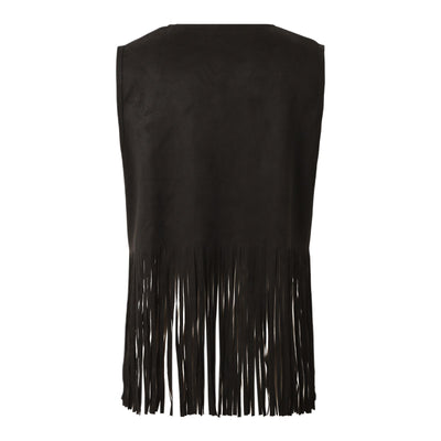 Chaqueta de Gamuza sin Mangas con Flecos y Remaches para Mujer - Image 20