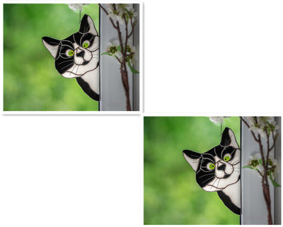 Adorno de Gato en Vitral para Ventana - Image 20