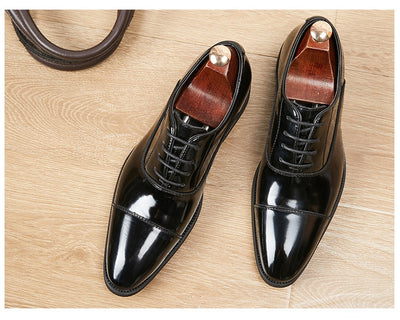 Zapatos Oxford de Cuero Charol con Punta Fina - Calzado Ejecutivo para Hombre - Image 31