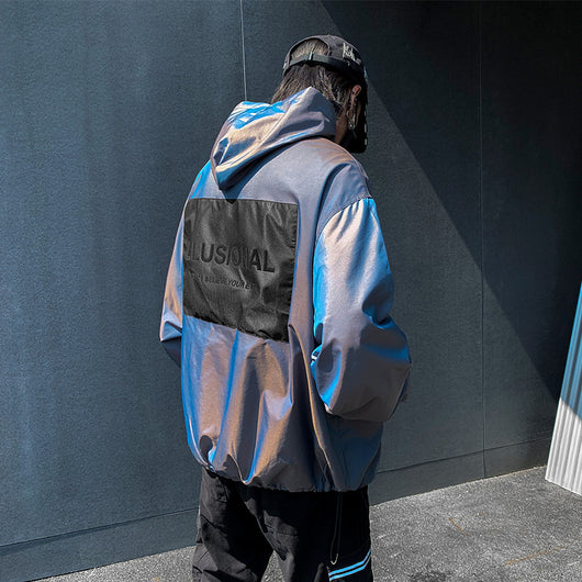 Chaqueta de Trabajo Reflectante Extragrande con Capucha - Image 9