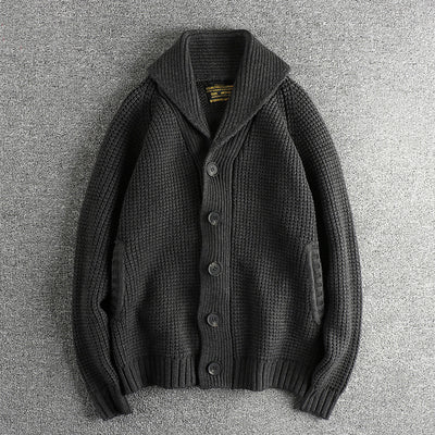 Suéter de Lana Vintage Combinada para Hombre - Image 7